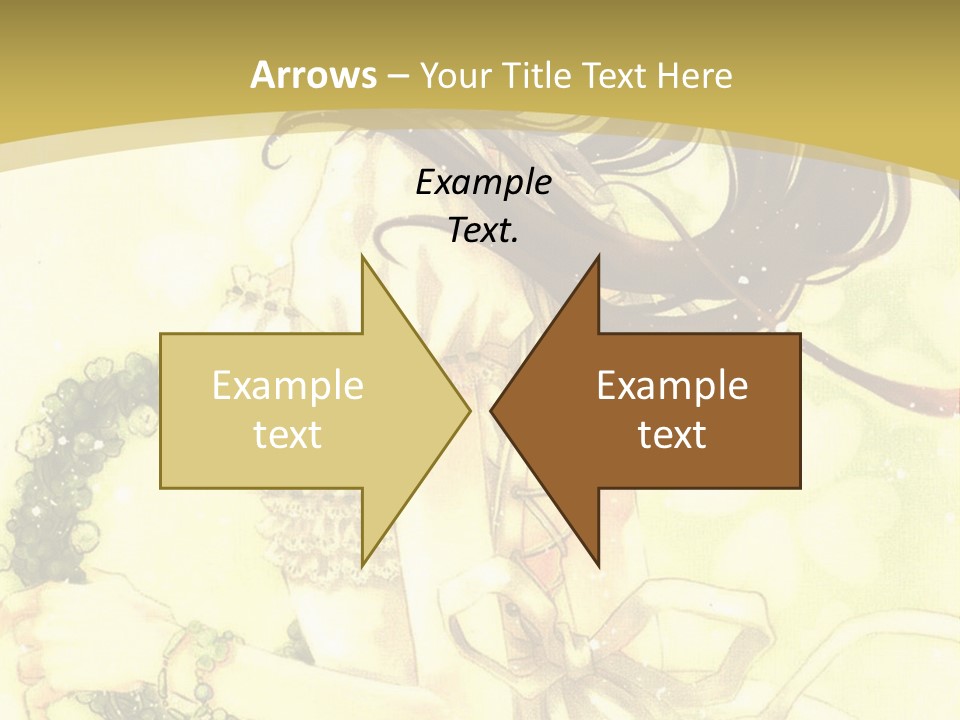 A Woman In A White Dress With Long Hair PowerPoint Template