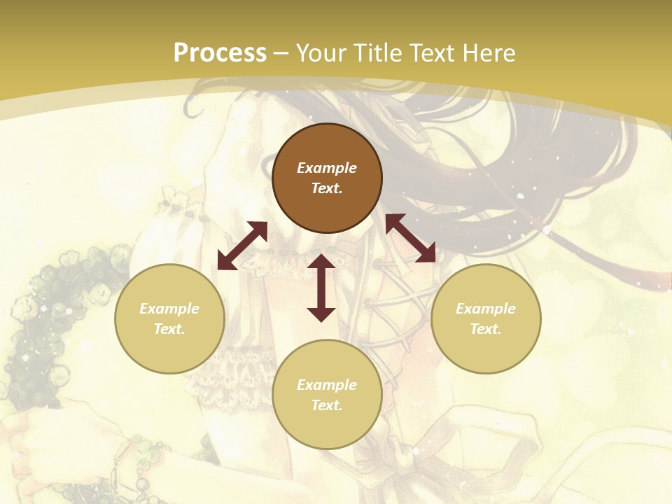 A Woman In A White Dress With Long Hair PowerPoint Template