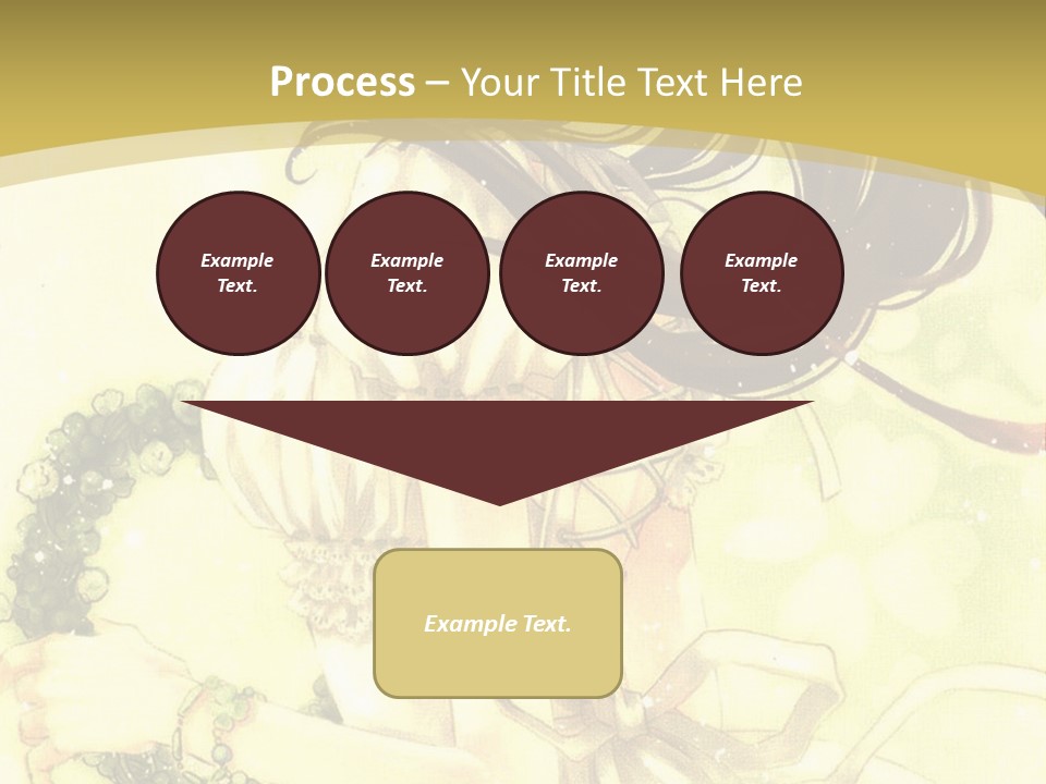 A Woman In A White Dress With Long Hair PowerPoint Template