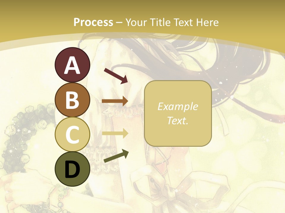 A Woman In A White Dress With Long Hair PowerPoint Template