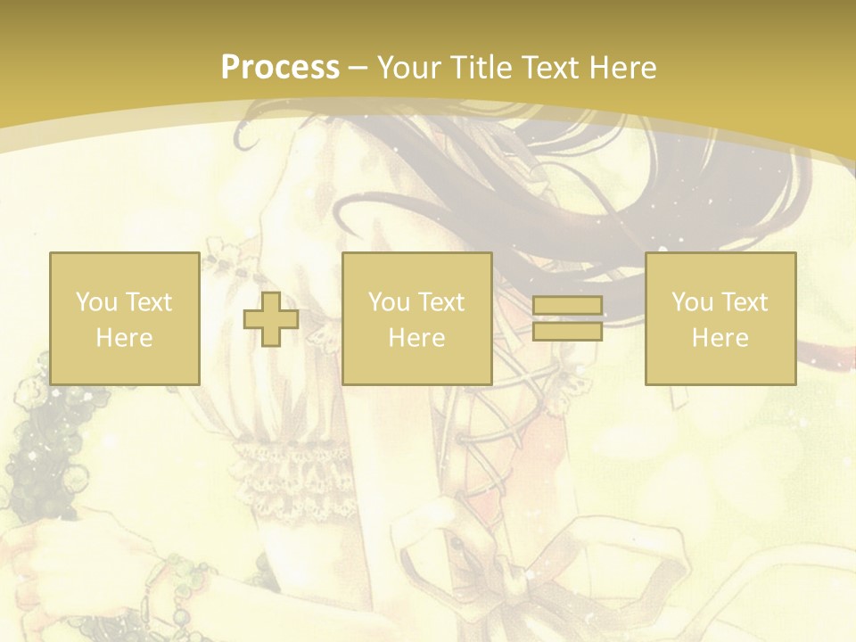 A Woman In A White Dress With Long Hair PowerPoint Template