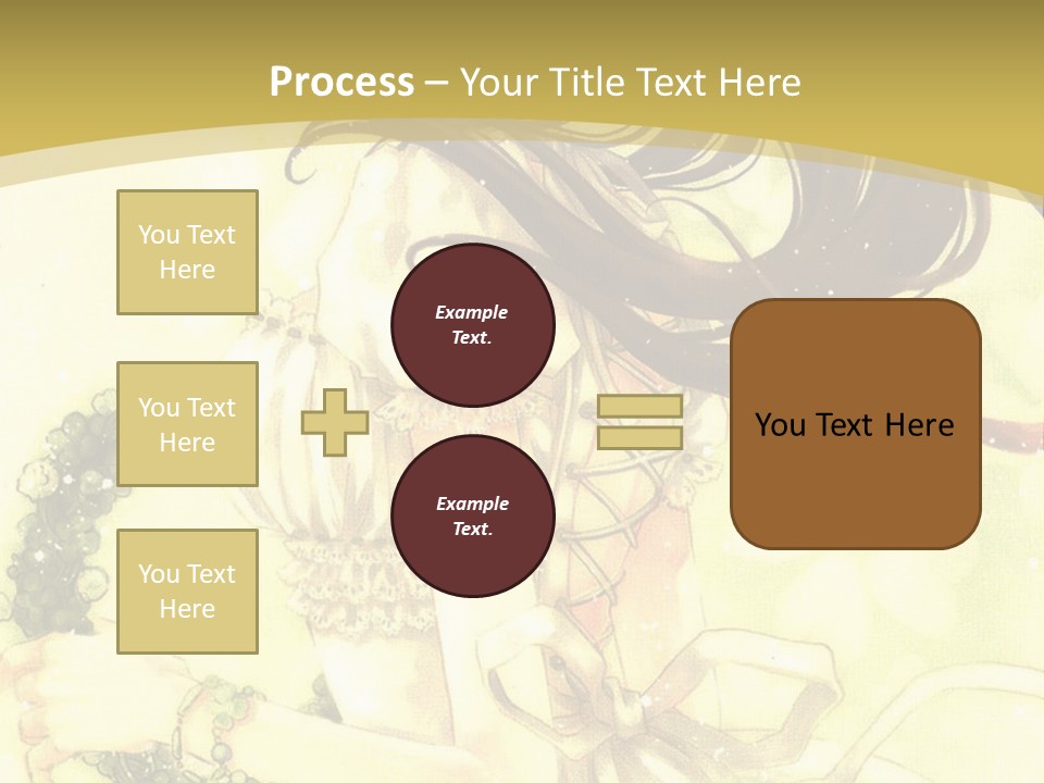 A Woman In A White Dress With Long Hair PowerPoint Template