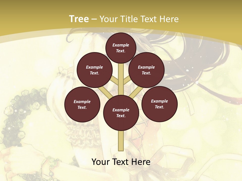 A Woman In A White Dress With Long Hair PowerPoint Template