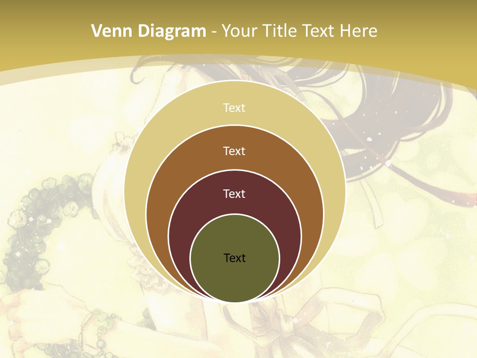 A Woman In A White Dress With Long Hair PowerPoint Template