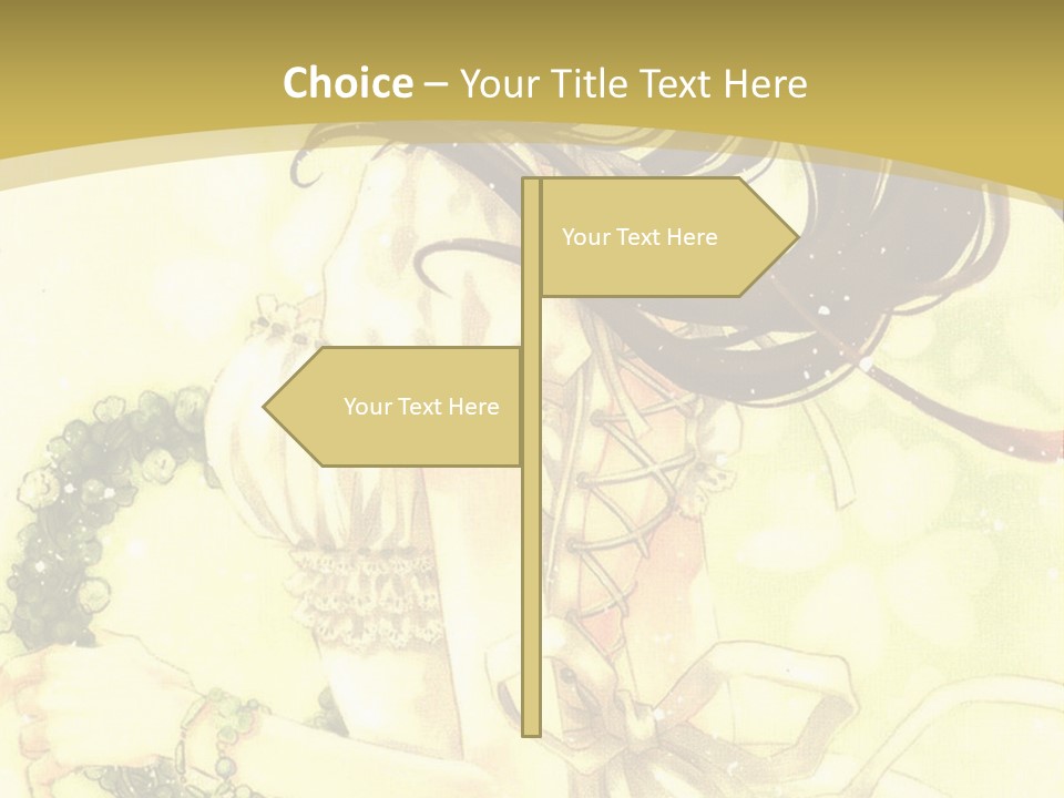 A Woman In A White Dress With Long Hair PowerPoint Template