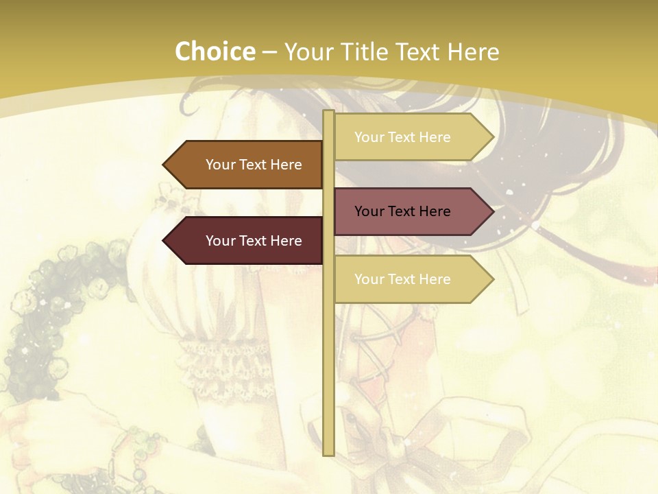 A Woman In A White Dress With Long Hair PowerPoint Template