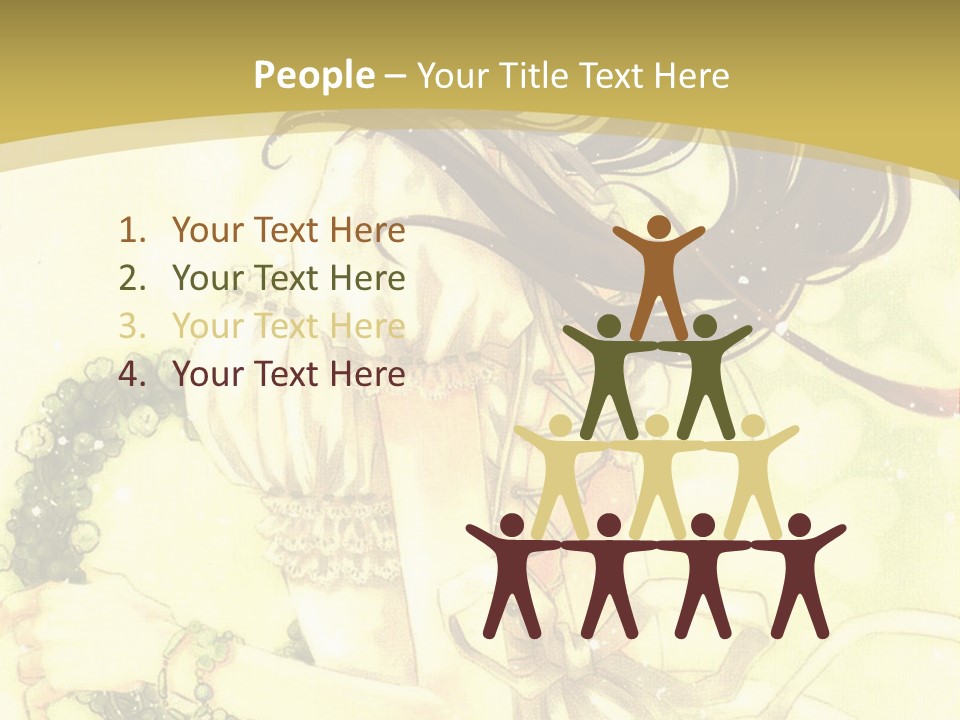 A Woman In A White Dress With Long Hair PowerPoint Template