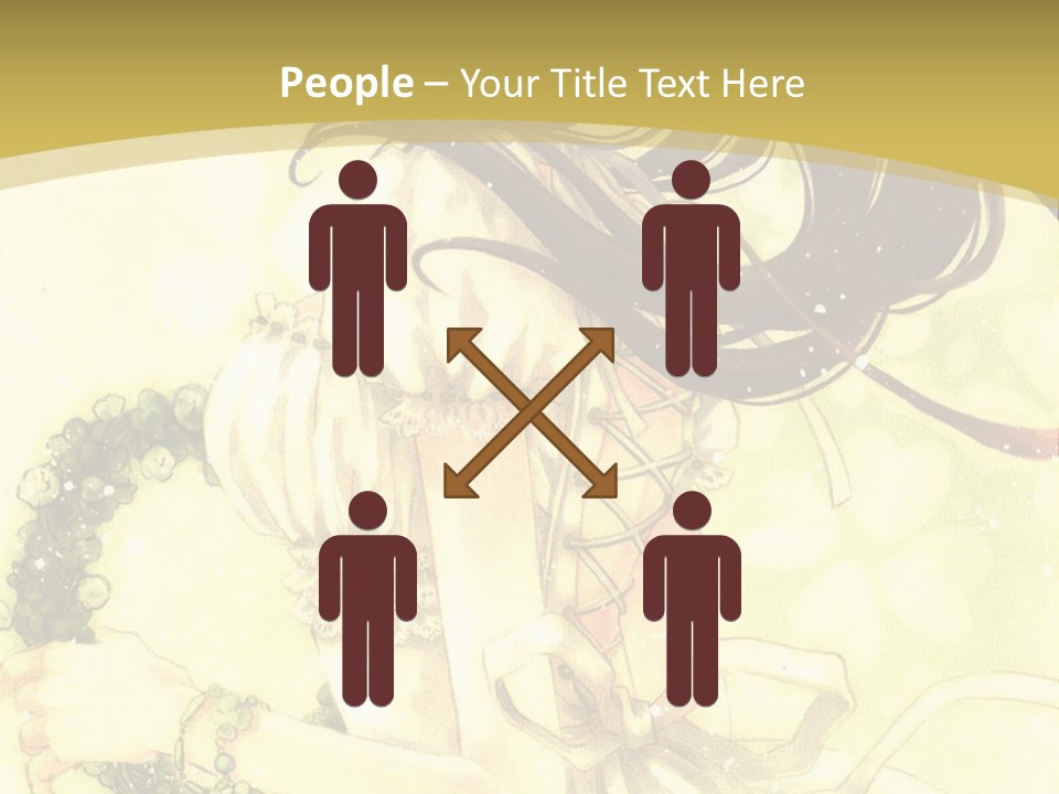 A Woman In A White Dress With Long Hair PowerPoint Template