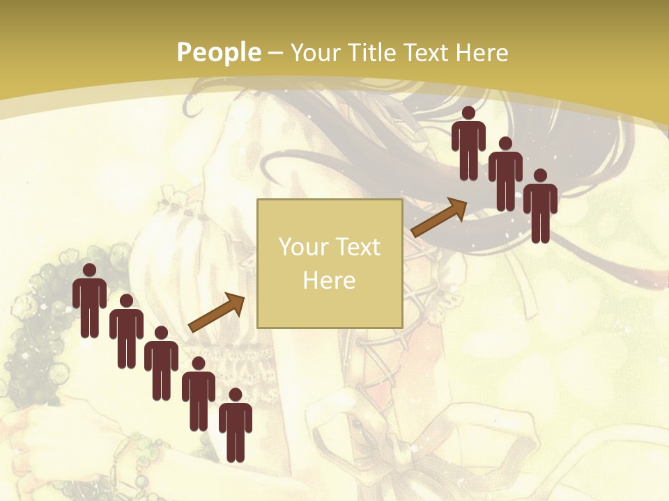 A Woman In A White Dress With Long Hair PowerPoint Template