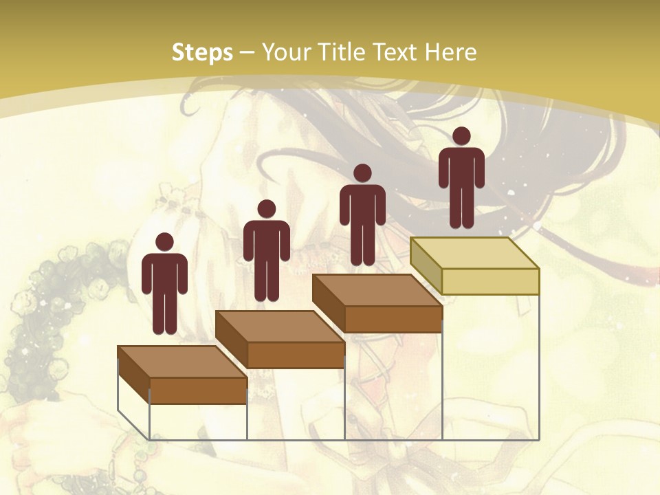 A Woman In A White Dress With Long Hair PowerPoint Template