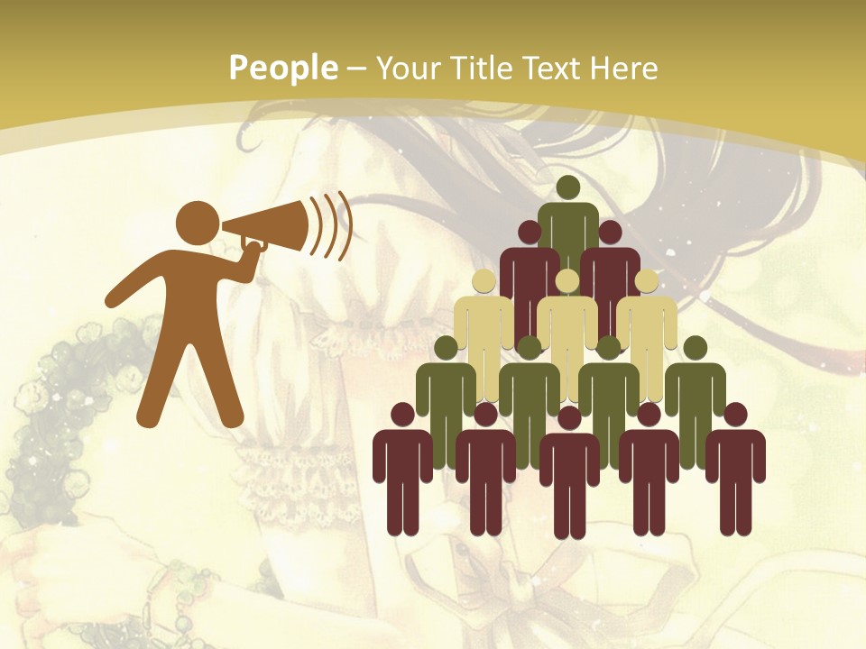 A Woman In A White Dress With Long Hair PowerPoint Template