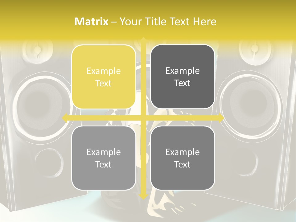 A Couple Of Speakers Sitting Next To Each Other PowerPoint Template