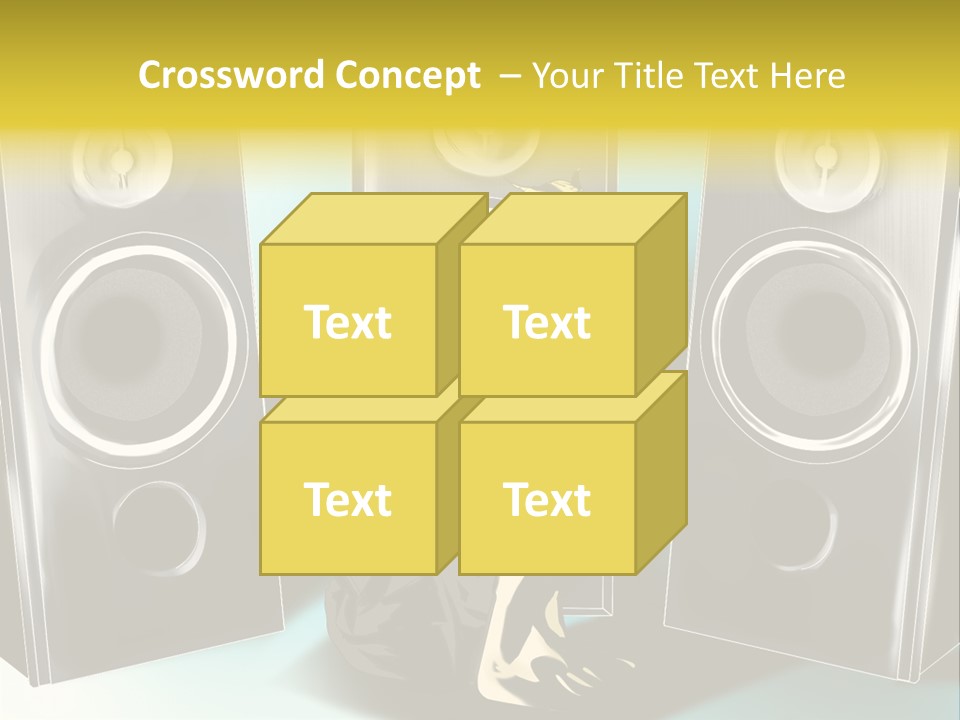A Couple Of Speakers Sitting Next To Each Other PowerPoint Template