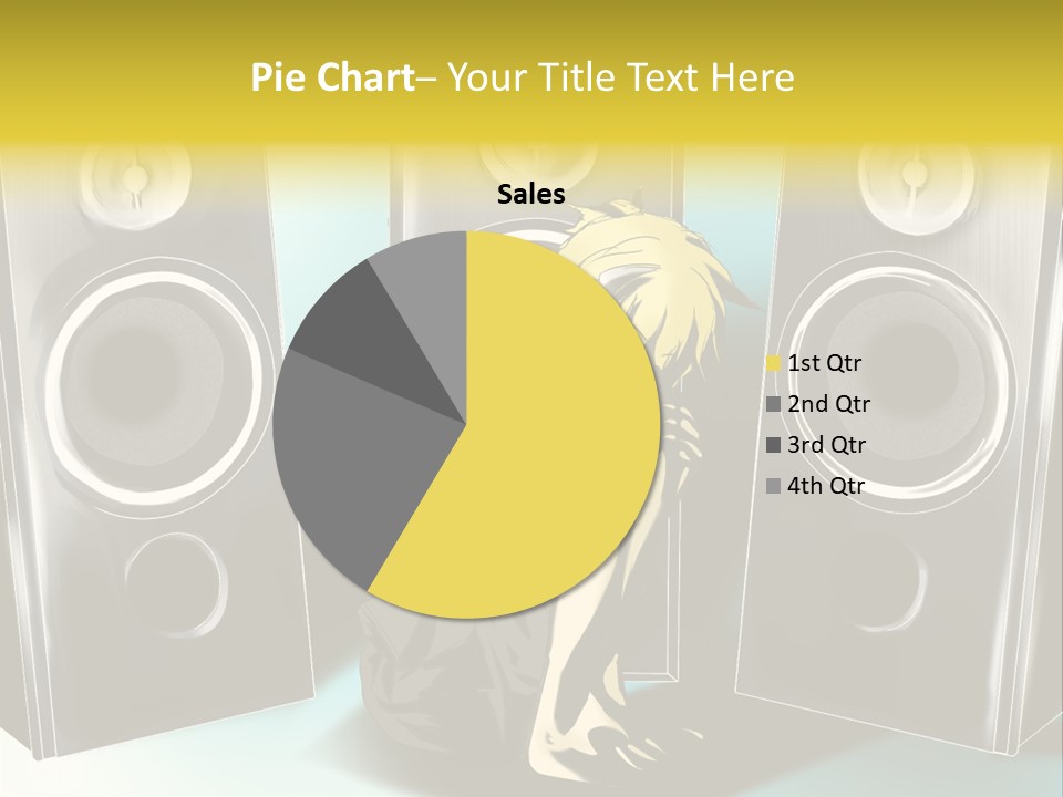 A Couple Of Speakers Sitting Next To Each Other PowerPoint Template