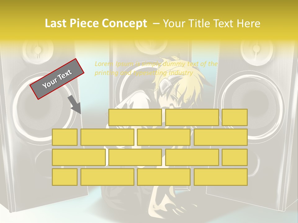 A Couple Of Speakers Sitting Next To Each Other PowerPoint Template