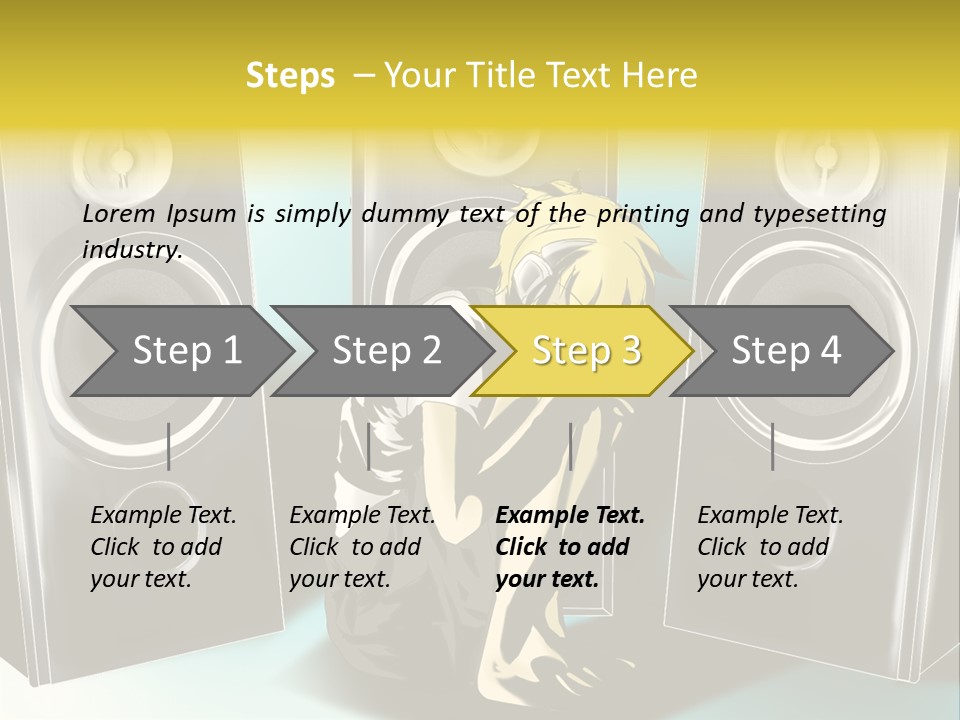 A Couple Of Speakers Sitting Next To Each Other PowerPoint Template
