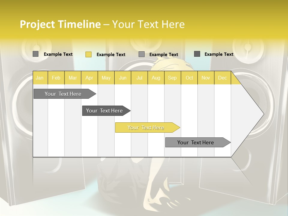 A Couple Of Speakers Sitting Next To Each Other PowerPoint Template