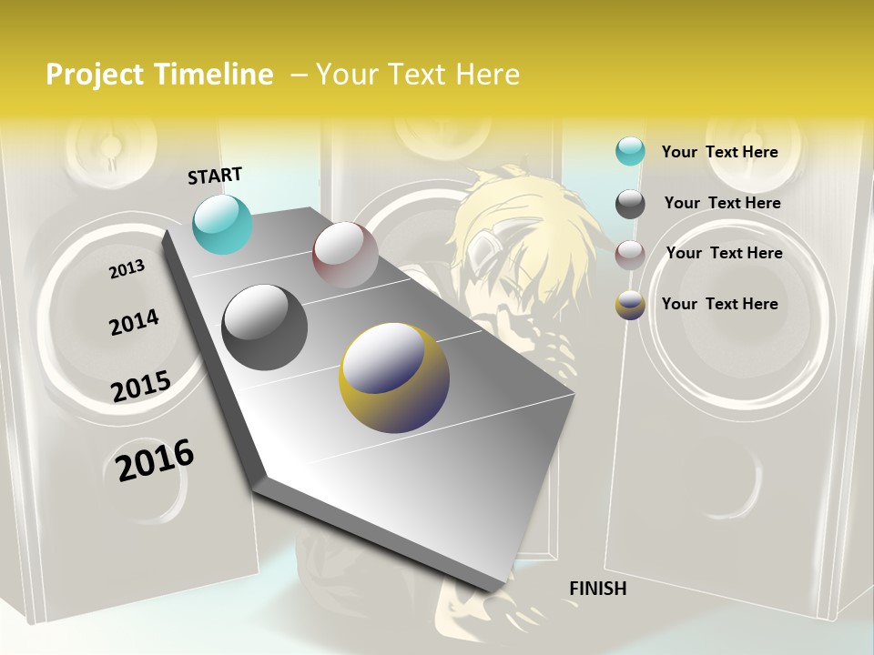 A Couple Of Speakers Sitting Next To Each Other PowerPoint Template