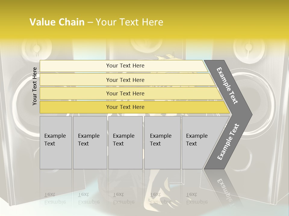A Couple Of Speakers Sitting Next To Each Other PowerPoint Template