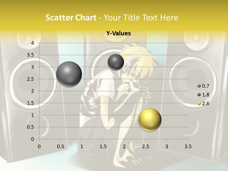 A Couple Of Speakers Sitting Next To Each Other PowerPoint Template