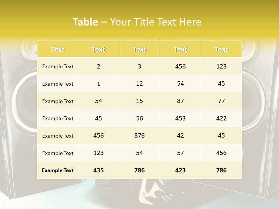 A Couple Of Speakers Sitting Next To Each Other PowerPoint Template