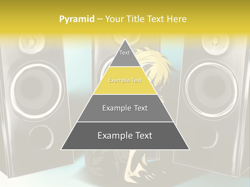 A Couple Of Speakers Sitting Next To Each Other PowerPoint Template
