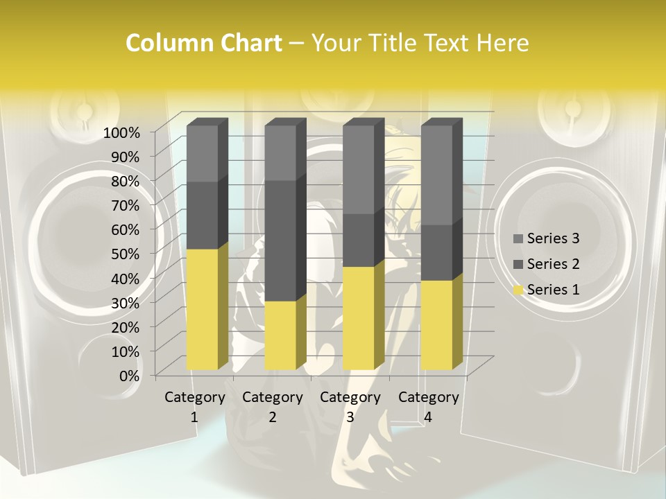 A Couple Of Speakers Sitting Next To Each Other PowerPoint Template