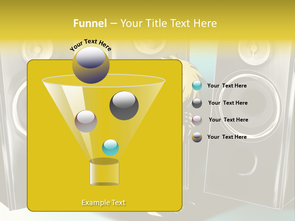 A Couple Of Speakers Sitting Next To Each Other PowerPoint Template