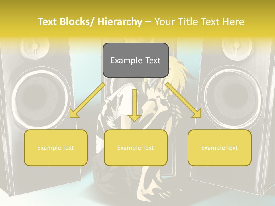 A Couple Of Speakers Sitting Next To Each Other PowerPoint Template