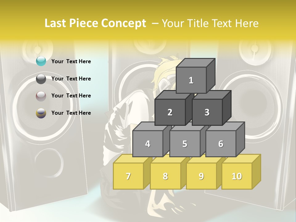 A Couple Of Speakers Sitting Next To Each Other PowerPoint Template