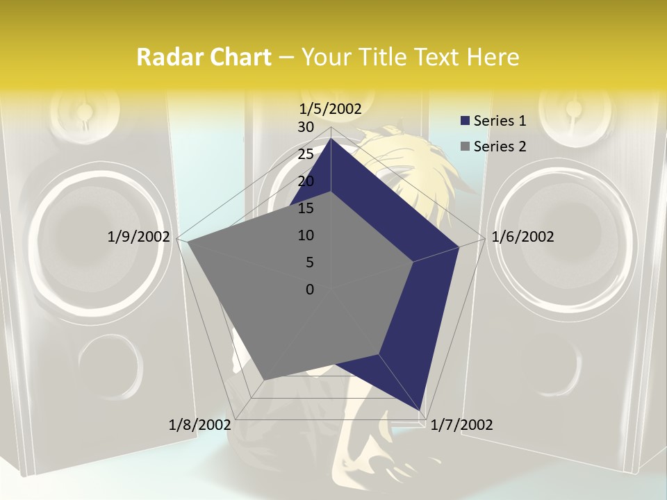 A Couple Of Speakers Sitting Next To Each Other PowerPoint Template