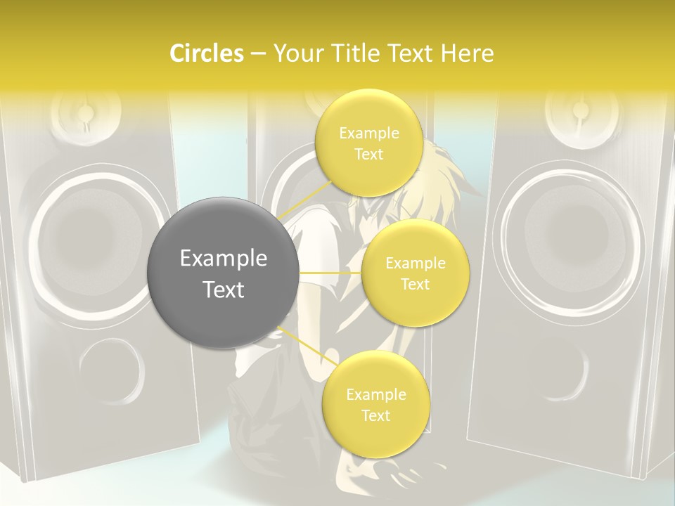 A Couple Of Speakers Sitting Next To Each Other PowerPoint Template