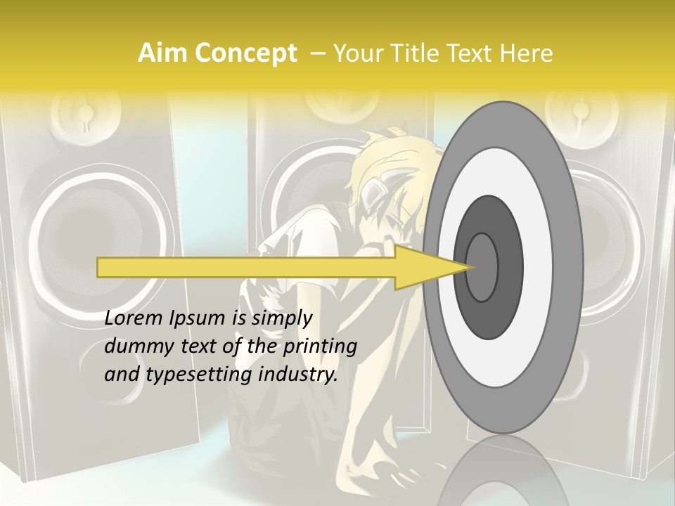 A Couple Of Speakers Sitting Next To Each Other PowerPoint Template