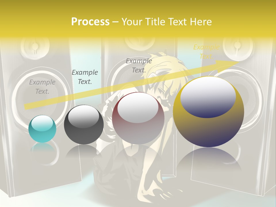 A Couple Of Speakers Sitting Next To Each Other PowerPoint Template