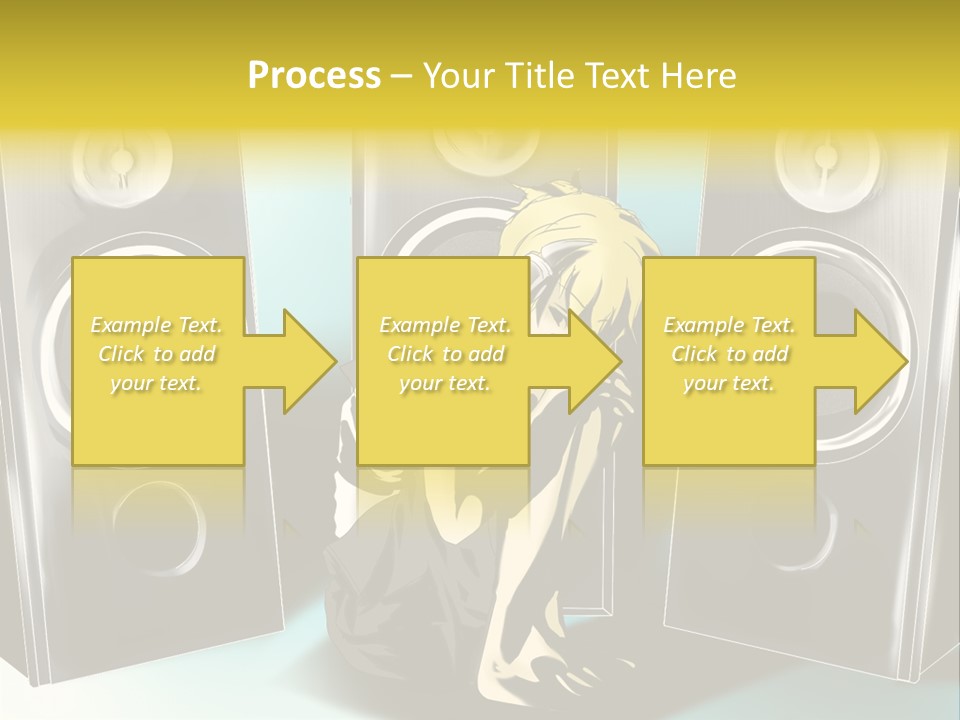 A Couple Of Speakers Sitting Next To Each Other PowerPoint Template
