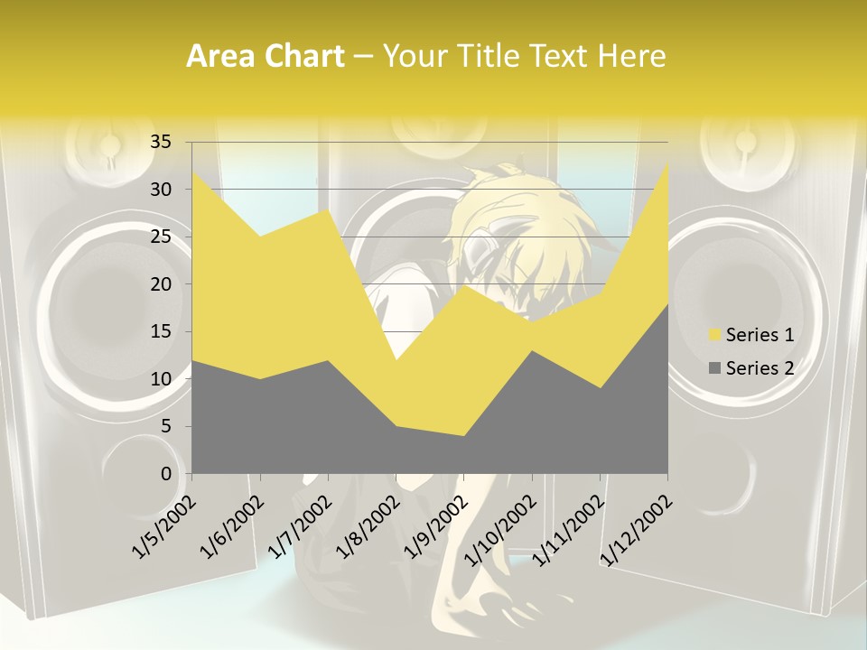 A Couple Of Speakers Sitting Next To Each Other PowerPoint Template