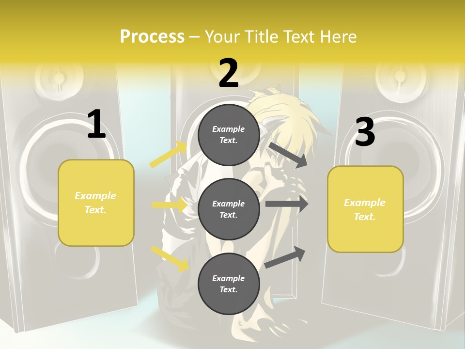 A Couple Of Speakers Sitting Next To Each Other PowerPoint Template