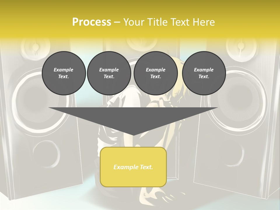 A Couple Of Speakers Sitting Next To Each Other PowerPoint Template