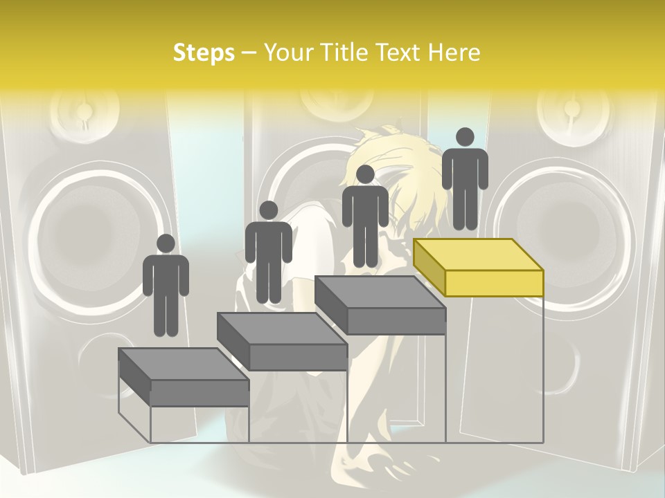 A Couple Of Speakers Sitting Next To Each Other PowerPoint Template