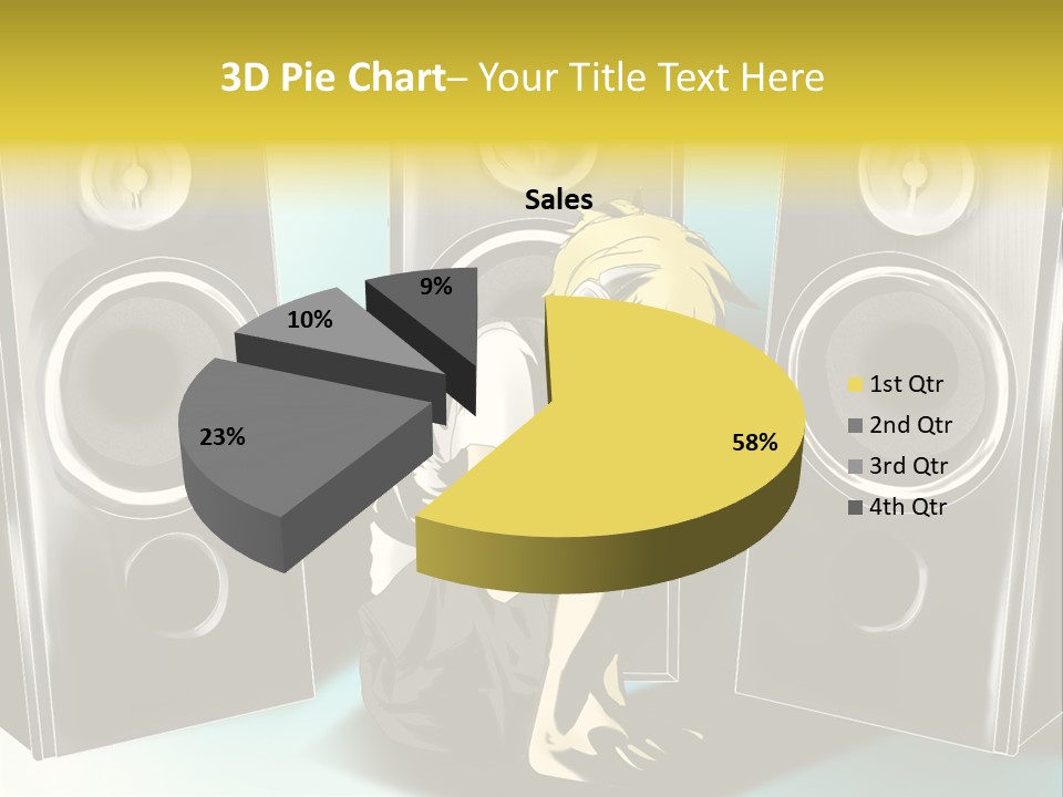 A Couple Of Speakers Sitting Next To Each Other PowerPoint Template