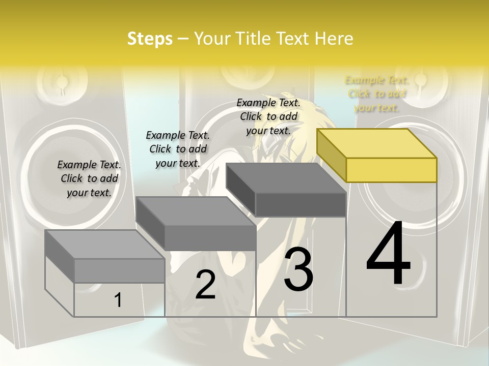 A Couple Of Speakers Sitting Next To Each Other PowerPoint Template