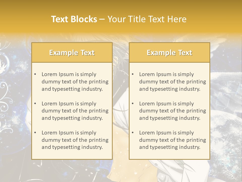 An Anime Character Holding A Cell Phone In His Hand PowerPoint Template