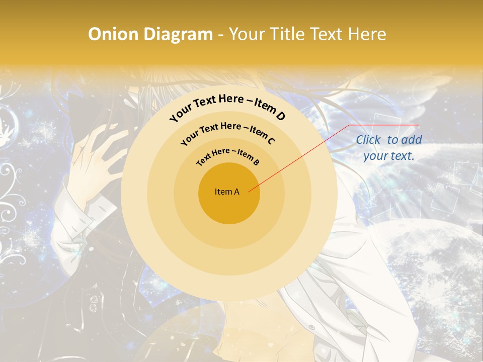 An Anime Character Holding A Cell Phone In His Hand PowerPoint Template