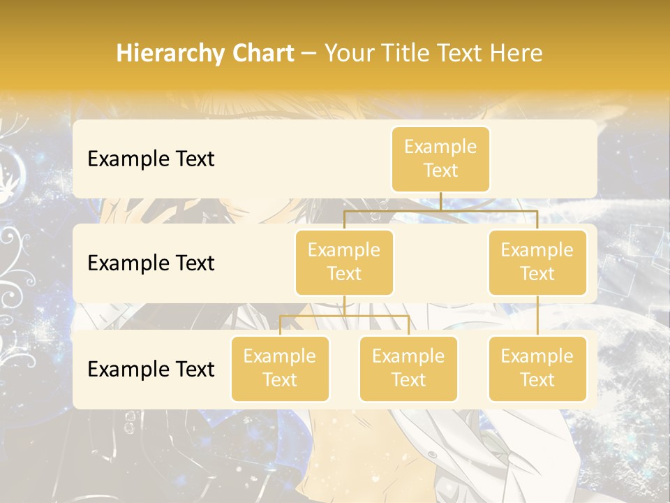 An Anime Character Holding A Cell Phone In His Hand PowerPoint Template