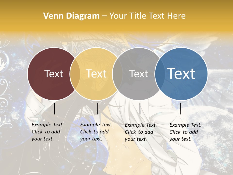 An Anime Character Holding A Cell Phone In His Hand PowerPoint Template