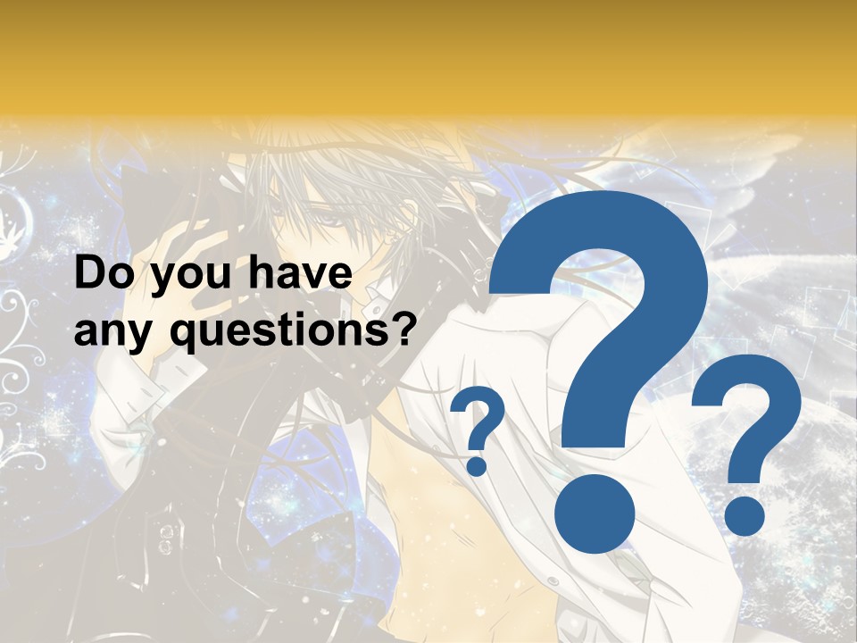 An Anime Character Holding A Cell Phone In His Hand PowerPoint Template