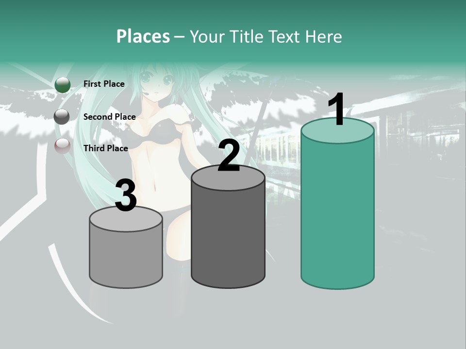 A Woman In A Bikini Holding A Wand PowerPoint Template