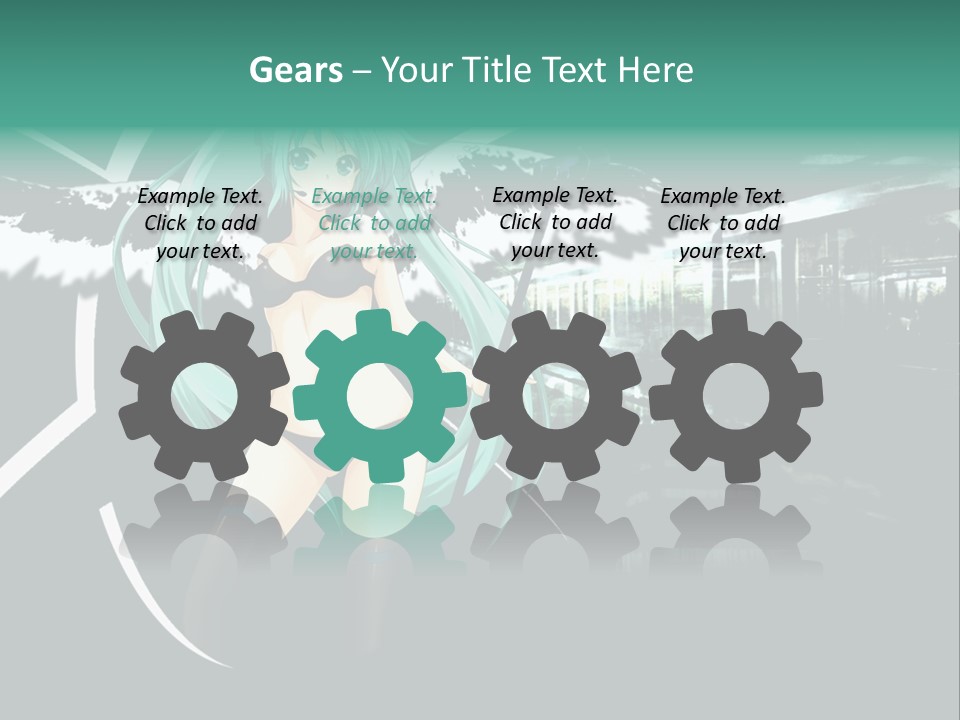 A Woman In A Bikini Holding A Wand PowerPoint Template