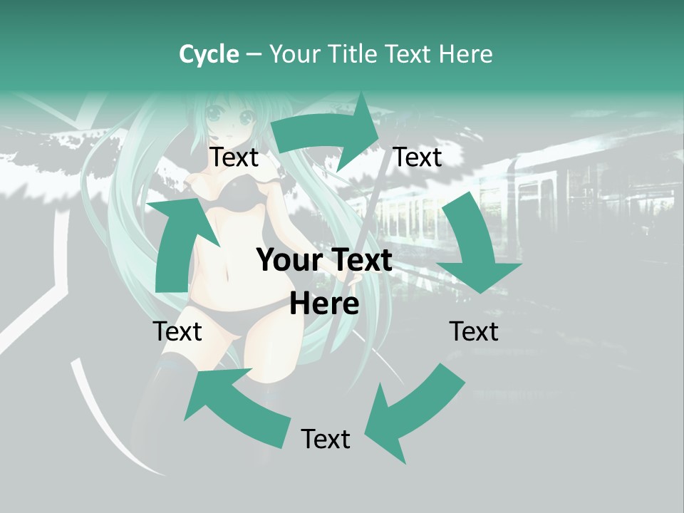 A Woman In A Bikini Holding A Wand PowerPoint Template