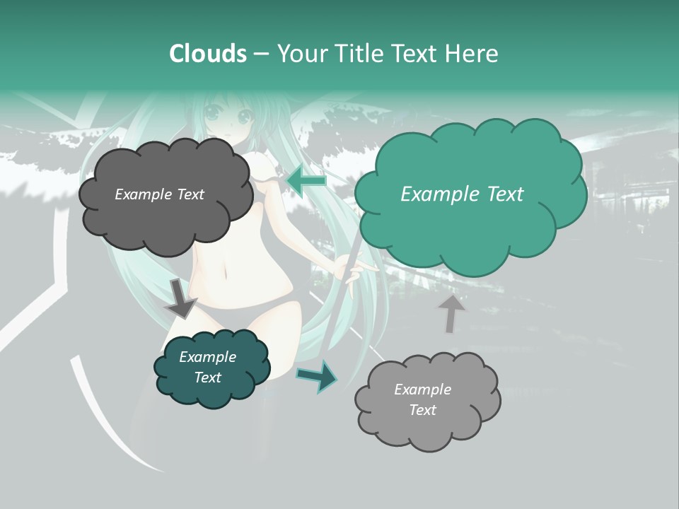 A Woman In A Bikini Holding A Wand PowerPoint Template